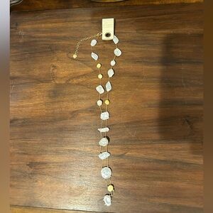 Anthropologie Freshwater Pearl Goldtone Necklace NWOT